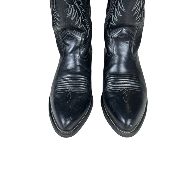 Vintage Chippewa Leather Embroidered Western Cowboy Black Boots Men's 11 D - Picture 5 of 14